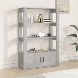 Berkfield Home Sideboard Concrete Grey 80x30x119.5 cm Engineered Wood - thumbnail 1