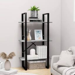 Berkfield Home Storage Shelf Concrete Grey 60x30x105 cm Engineered Wood - Size: 60 x 30 x 105 cm - thumbnail 2