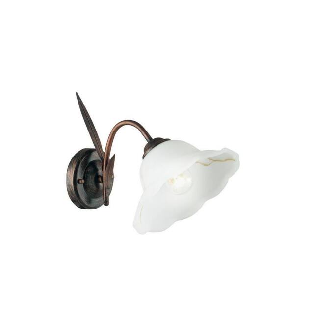 Netlighting BYRON Wall Lamp with Glass Shades Rust 20x29x29cm in Brown - Size: 20 x 29 x 29 cm