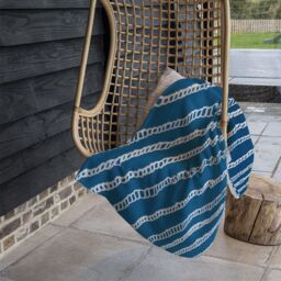 Benjamin Tate Design White Rope Blanket in Natural - Size: 120 cm x 150 cm - thumbnail 4