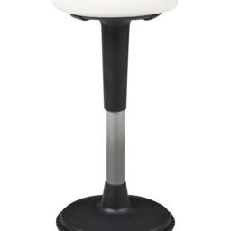 Wyld and Coco Wobble Stool - White Faux Leather Height Adjustable - thumbnail 2