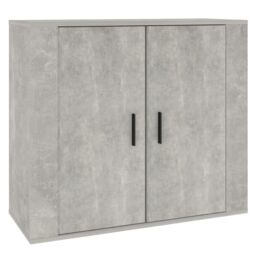 Berkfield Home Sideboard Concrete Grey 80x33x70 cm Engineered Wood - Size: 80 x 33 x 70 cm - thumbnail 2