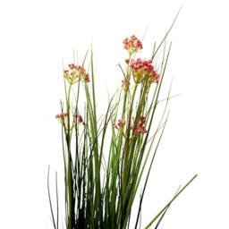 Voltico Artificial Onion Grass in Black Pot - Modern Green Décor in Dark Green - thumbnail 5