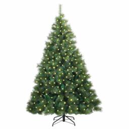 Berkfield Home Artificial Christmas Tree with 300 LEDs Green 180 cm PE & PVC - thumbnail 3