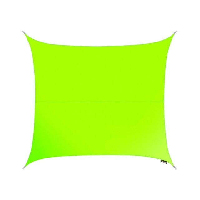 Primrose 5.4m Square Water Resistant Sun Shade Canopy 96.5% UV Block Free Rope in Lime - image 1