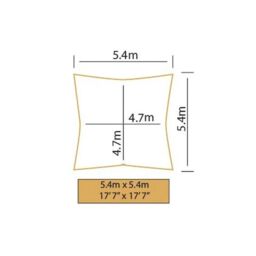 Primrose 5.4m Square Water Resistant Sun Shade Canopy 96.5% UV Block Free Rope in Lime - thumbnail 6