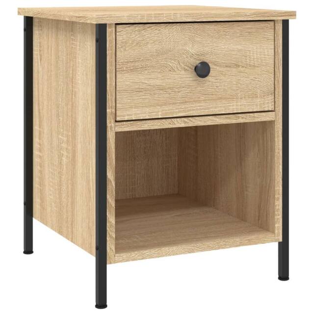 Berkfield Home Durable Bedside Cabinets 2 pcs Sonoma Oak 40x42x50 cm Engineered Wood in Tan - Size: 40 x 42 x 50 cm - image 1