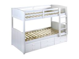 Vente-unique Separable Bunk Beds With Storage - 2 X 90 X 190 Cm - White Pine - Size: Single - thumbnail 9