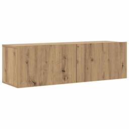 Berkfield Home Wall Mounted TV cabinets 8 pcs Artisan Oak Engineered Wood in Brown - thumbnail 4