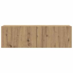 Berkfield Home Wall Mounted TV cabinets 8 pcs Artisan Oak Engineered Wood in Brown - thumbnail 5