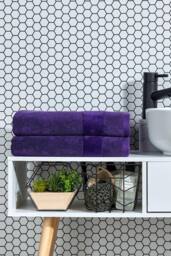 CHRISTY 'Prism' Bold Luxury 100% Turkish Cotton Towels in Purple - thumbnail 4