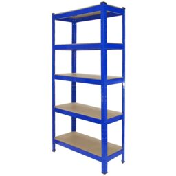 Monstershop Racking Storage Shelving Heavy Duty Garage 5 Tier 75cm Steel Shelves in Blue - thumbnail 7