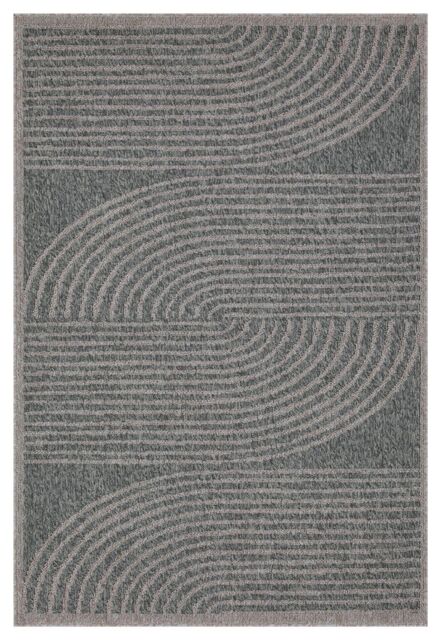 Kukoon Silver Waves Outdoor Garden Patio Rug in Beige - Size: 80 cm x 150 cm - image 1