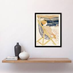 "Artery8 Ocean Cruise Passenger Vintage Framed Wall Art Print Toulouse Lautrec in Beige - Size: W12"" x H16""" - thumbnail 4