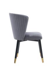 Life Interiors Set of 4 Sofina Modern Velvet Dining Chairs, Tufted Back, Wooden Frame in Grey - thumbnail 3