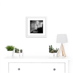 Artery8 New York At Night Skyscrapers Vintage Photo 8X8 Inch Square Wooden Framed Wall Art Print Picture with Mount in White - thumbnail 2