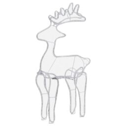 Berkfield Home Reindeer Christmas Decoration with Mesh 306 LEDs 60x24x89cm - Size: 60 x 24 x 89 cm - thumbnail 6