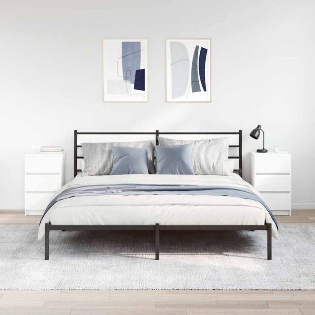 Berkfield Home Durable Bedside Cabinets with 3 Drawers 2 pcs White 39x35x65 cm - Size: 39 x 35 x 65 cm - image 1