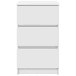 Berkfield Home Durable Bedside Cabinets with 3 Drawers 2 pcs White 39x35x65 cm - Size: 39 x 35 x 65 cm - thumbnail 7