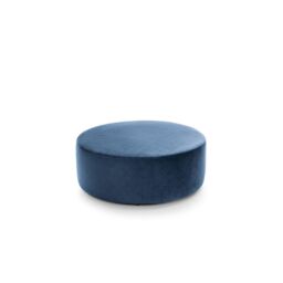 Abakus Direct Chicago Spill-Proof Velvet Large Quilted Swivel Footstool in Dark Blue - thumbnail 2