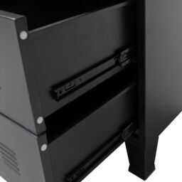 Berkfield Home Chest of Drawers Metal Industrial Style 78x40x93 cm Black - Size: 78 x 40 x 93 cm - thumbnail 6
