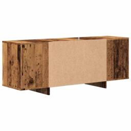 Berkfield Home TV Cabinet Old Wood 130x35x50 cm Engineered Wood in Brown - Size: 130 x 35 x 50 cm - thumbnail 7