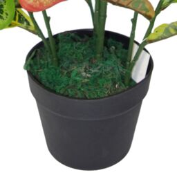 Leaf 90cm Artificial Codiaeum Multicoloured House Plant Large in Orange - thumbnail 2