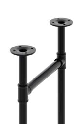 Living and Home 40cm/15.75 inch 2Pcs Black H-shaped Metal Table Legs Furniture Replacement Legs for Coffee Table - thumbnail 5