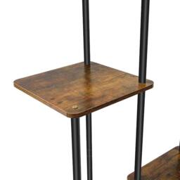 KORVIXA 4 Tier Metal Plant Stand Flower Pot Display Rack in Brown - thumbnail 5