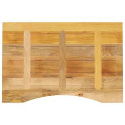 Berkfield Home Beautiful Desk Top with Curve 80x50x2.5 cm Solid Wood Rough Mango in Brown - thumbnail 5
