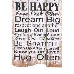 Berkfield Home Wall-mounted Coat Rack with 6 Hooks 120x40 cm FAMILY RULES - thumbnail 5