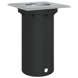 Berkfield Home Outdoor Ground Light Square Black 10.5x10.5cm Die-cast Aluminium - Size: 10.5x10.5 cm - thumbnail 2