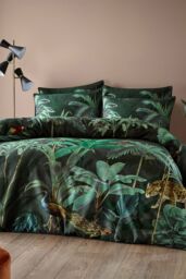 Paoletti Siona Tropical 100% Cotton Duvet Cover Set - Size: Single - thumbnail 1