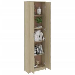 Berkfield Home Hallway Wardrobe Sonoma Oak 55x25x189 cm Engineered Wood in Brown - Size: 55 x 25 x 189 cm - thumbnail 5