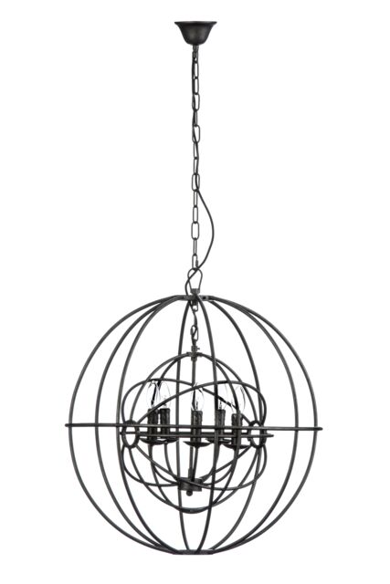Orsina Orbital 5 Arm Round Pendant Light in Black - image 1