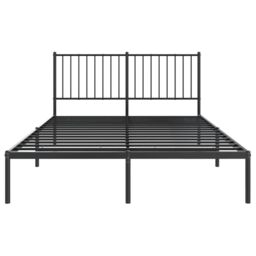 Berkfield Home Metal Bed Frame with Headboard Black 135x190 cm Double - thumbnail 5