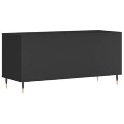 Berkfield Home Record Cabinet Black 100x38x48 cm Engineered Wood - Size: 100 x 38 x 48 cm - thumbnail 6