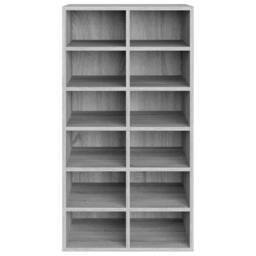 Berkfield Home Shoe Rack Grey Sonoma 54x34x100.5 cm Engineered Wood - thumbnail 4