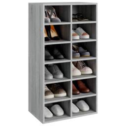 Berkfield Home Shoe Rack Grey Sonoma 54x34x100.5 cm Engineered Wood - thumbnail 3