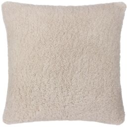 Yard Olann Faux Shearling Cushion in Beige - Size: 55 cm x 55 cm - thumbnail 2