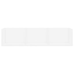 Berkfield Home CD Wall Shelf White 75x18x18 cm Engineered Wood - Size: 75 x 18 x 18 cm - thumbnail 4