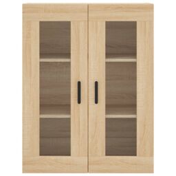 Berkfield Home Wall Mounted Cabinets 2 pcs Sonoma Oak Engineered Wood in Brown - thumbnail 6