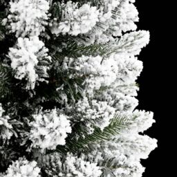 Berkfield Home Artificial Slim Christmas Tree with Flocked Snow 120 cm PVC&PE in White - thumbnail 5