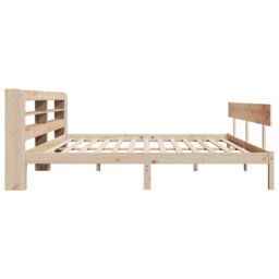 Berkfield Home Bed Frame without Mattress 180x200 cm Super King Solid Wood Pine in Brown - thumbnail 5