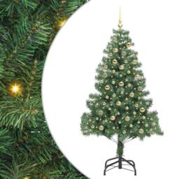 Berkfield Home Christmas Tree with 300 LEDs with Stand Green 180 cm PVC - thumbnail 2
