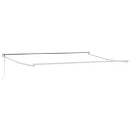 Berkfield Home Manual Retractable Awning with LED Yellow & Orange 400x350 cm - thumbnail 5