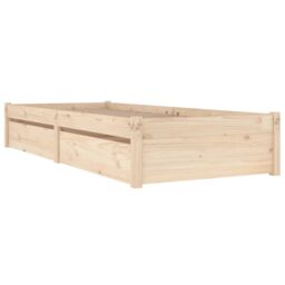 Berkfield Home Bed Frame with Drawers 75x190 cm Small Single in Brown - thumbnail 3