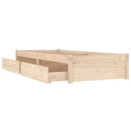 Berkfield Home Bed Frame with Drawers 75x190 cm Small Single in Brown - thumbnail 6