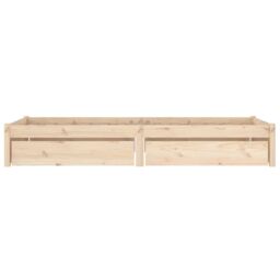 Berkfield Home Bed Frame with Drawers 75x190 cm Small Single in Brown - thumbnail 4