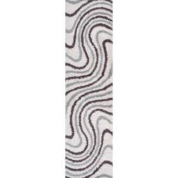 THE RUGS Moodi Wavy Design Shaggy Soft High Pile Living Room Rug & Runner in Purple - Size: 80 cm x 150 cm - thumbnail 9